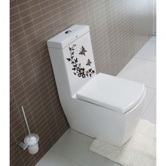 Bathroom Toilet Sticker Black - Premium Quality Decorative Bathroom Decal Price in Pakistan | LAPTAB