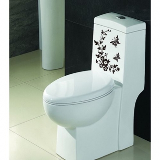 Bathroom Toilet Sticker Black - Premium Quality Decorative Bathroom Decal Price in Pakistan | LAPTAB