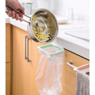 Hanging Kitchen Cabinet Garbage Bag Holder Rack Pink White 18.5x12x3.5cm Price in Pakistan | LAPTAB
