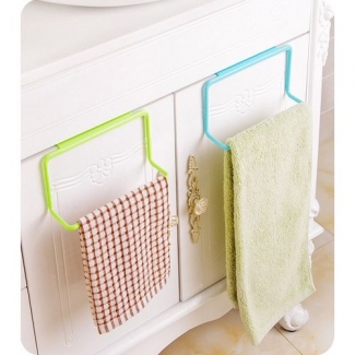 Kitchen Cabinet Towel Rack Over Door Hanging Holder with Two Hooks, Easy Install Price in Pakistan | LAPTAB