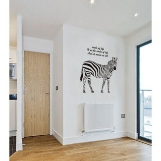 Zebra Animal Wall Sticker Black Vinyl Waterproof Non-Toxic Environmentally Safe Price in Pakistan | LAPTAB