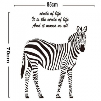 Zebra Animal Wall Sticker Black Vinyl Waterproof Non-Toxic Environmentally Safe Price in Pakistan | LAPTAB