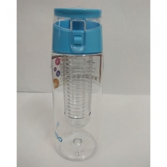 Detox Water Bottle Blue 1000ml BPA-Free Borosilicate Glass with Infuser for Fruit Flavors Price in Pakistan | LAPTAB