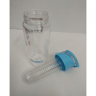 Detox Water Bottle Blue 1000ml BPA-Free Borosilicate Glass with Infuser for Fruit Flavors Price in Pakistan | LAPTAB