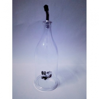 Acrylic 1000ml Cooking Oil Bottle with Leak-Proof Nozzle and Non-Slip Base