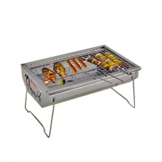 Stainless Steel Foldable BBQ Grill with Chrome Plated Cooking Surface and Handles Price in Pakistan | LAPTAB