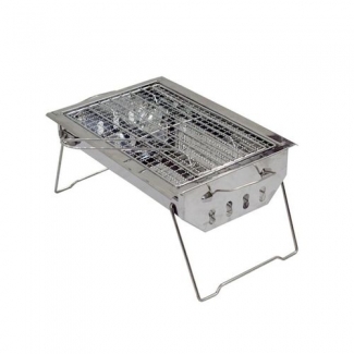 Stainless Steel Foldable BBQ Grill with Chrome Plated Cooking Surface and Handles Price in Pakistan | LAPTAB