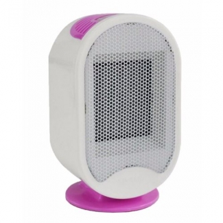 Mini Heater Pink and White with Safety Mesh Grill, Energy-Saving, Automatic Protection