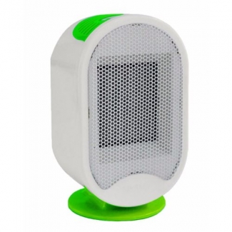 Mini Heater Green and White with Safety Mesh Grill, Energy-Saving, Automatic Protection