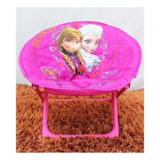 Frozen Foldable Saucer Chair in Pink ? Portable, Durable, Comfortable Accent Seat