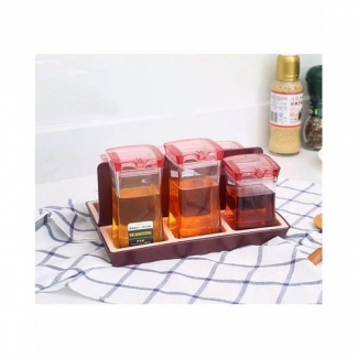 Pink Sauce Container with Airtight Screw-Top Lid, Small and Space-Saving