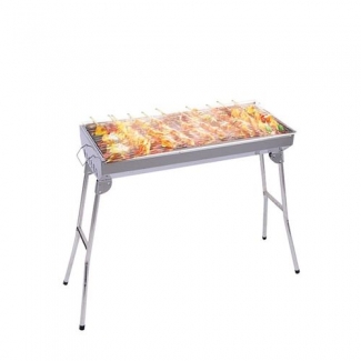 Stainless Steel Charcoal BBQ Grill with Stand, Fire Brick Pit, Ventilation Holes Price in Pakistan | LAPTAB