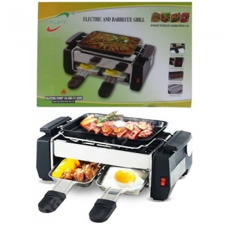 Electric BBQ Grill with Toaster and Frying Pan, Non-Stick Stainless Steel Combo Price in Pakistan | LAPTAB