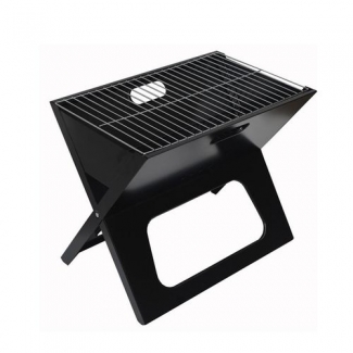 Folding Portable BBQ Grill Black with Removable Chrome Cooking Surface and Triangular Support Price in Pakistan | LAPTAB