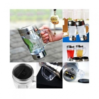 Stainless Steel Self-Stirring Mug 350ML for Coffee, Tea, and Hot Drinks