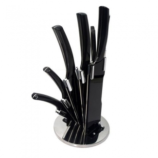 Dipai High Quality Stainless Steel Kitchen Knife Set with Scissors, Sharpener, Cutting Board, and Wooden Block Price in Pakistan | LAPTAB