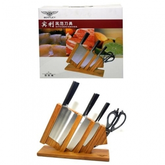 Stainless Steel kitchen Knives set With Wooden Stand