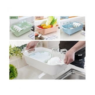 Multi-Function Plastic Dish Rack in White, Durable PP Material for Kitchen Use Price in Pakistan | LAPTAB