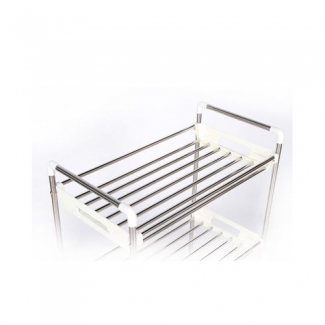 Compact Multi-Purpose Stainless Steel Storage Rack for Home Organization, Silver Price in Pakistan | LAPTAB