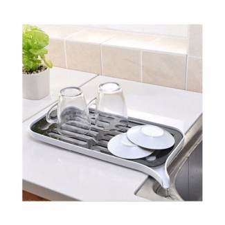 Multifunctional Utensil Storage Rack with Drain Tray, Durable Plastic, Dishwasher Safe