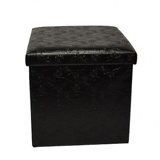 Folding Storage Ottoman Foot Rest & Stool with Anti-Slip Mats, Black, Durable and Portable Price in Pakistan | LAPTAB
