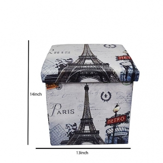 Folding Storage Ottoman Foot Rest & Stool with Eiffel Tower Design, Durable and Comfortable Price in Pakistan | LAPTAB