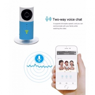 HD Wifi Smart IP Camera Blue with Night Vision, Two-Way Audio, Motion Detection