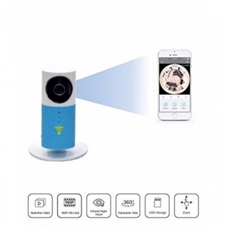 HD Wifi Smart IP Camera Blue with Night Vision, Two-Way Audio, Motion Detection Price in Pakistan | LAPTAB