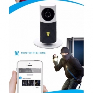 HD Wifi Smart IP Camera Black with Night Vision, Two-Way Audio, Motion Detection, Remote Control, Wide Angle, 3G/4G Support