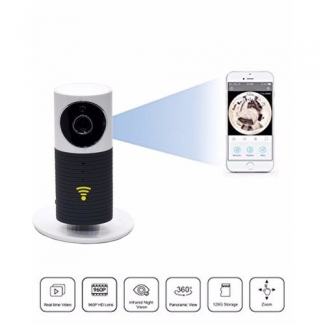 HD Wifi Smart IP Camera Black with Night Vision, Two-Way Audio, Motion Detection, Remote Control, Wide Angle, 3G/4G Support Price in Pakistan | LAPTAB