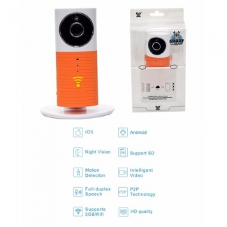 HD Wifi Smart IP Camera Orange with Two-Way Voice, Night Vision, Motion Detection Price in Pakistan | LAPTAB