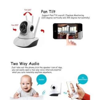 960P Wireless Indoor PTZ IP Camera with Audio, Night Vision, Motion Detection, SD Slot Price in Pakistan | LAPTAB