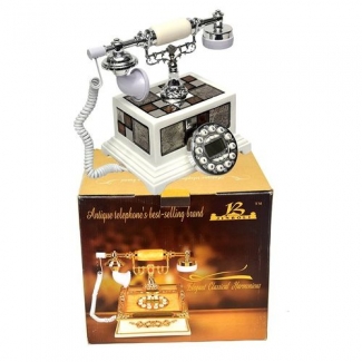 Elegant Classical Harmonious Antique Telephone Set with Caller ID, Speaker, and Clock Price in Pakistan | LAPTAB