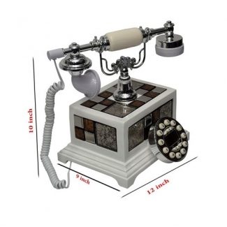 Elegant Classical Harmonious Antique Telephone Set with Caller ID, Speaker, and Clock Price in Pakistan | LAPTAB