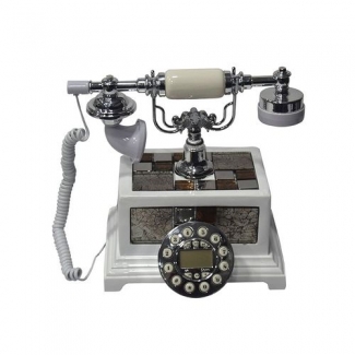 Elegant Classical Harmonious Antique Telephone Set with Caller ID, Speaker, and Clock Price in Pakistan | LAPTAB