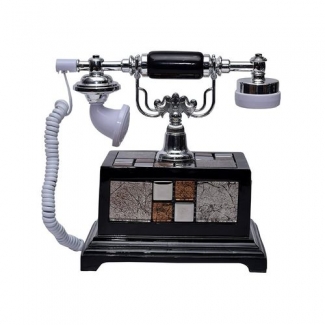 Elegant Classical Harmonious Antique Telephone Set Black with Caller ID, Speaker, and Clock Price in Pakistan | LAPTAB