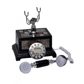 Elegant Classical Harmonious Antique Telephone Set Black with Caller ID, Speaker, and Clock Price in Pakistan | LAPTAB