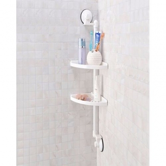Double Suction Cup Corner Rack with Magic Suction Cup for Durable, Elegant Home Storage Price in Pakistan | LAPTAB