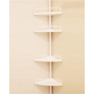 Multi Bathroom Corner Shelf with Telescopic Rod, Rust-Resistant, Fits 6-9 ft Ceilings Price in Pakistan | LAPTAB