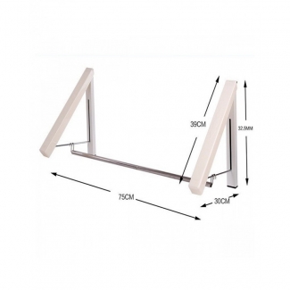 Hidden Type Multifunctional Double Cloth Hanger, Stainless Steel, Retractable, Wall-Mounted Organizer Price in Pakistan | LAPTAB