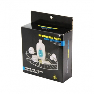 Fan Shaped Metal Suction Cup Shelf - Durable, No Drilling, Space-Saving Organizer Price in Pakistan | LAPTAB