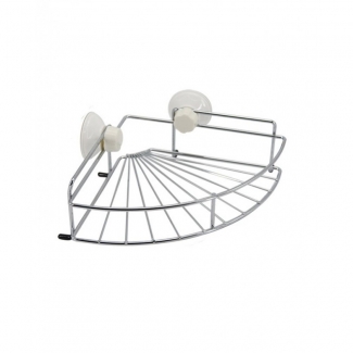 Fan Shaped Metal Suction Cup Shelf - Durable, No Drilling, Space-Saving Organizer Price in Pakistan | LAPTAB