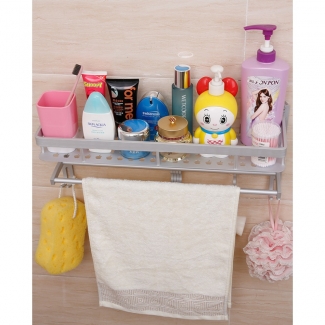 Multi Function Storage Rack with Towel Rack, No Drill, Easy Install for Smooth Surfaces Price in Pakistan | LAPTAB