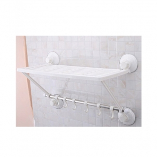 One Layer Towel Shelf with Hooks and Magic Suction Cup for Easy No-Drill Installation Price in Pakistan | LAPTAB