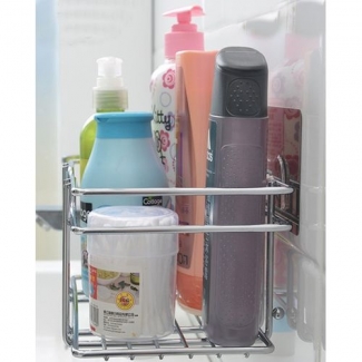 Removable Laundry Detergent Storage Basket with Magic Sticker, No Drill, Corner Shelf