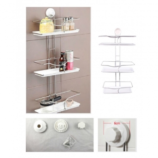 Sucker Combination Layers Shelf with Durable Design and Powerful Suction