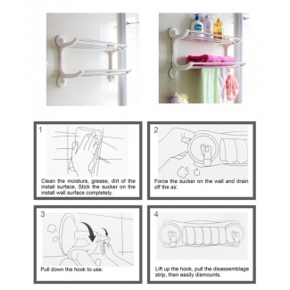 Suction Cup Double Layers Storage Rack for Bathroom and Kitchen Organization Price in Pakistan | LAPTAB