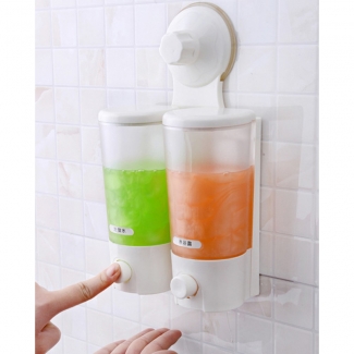 Double Liquid Soap Dispenser with Magic Suction Cup and Three Handles for Stability Price in Pakistan | LAPTAB