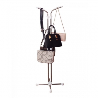 Hand Bags and Belts Rack with 8 Hooks, Stainless Steel Rod, Sturdy Metal Legs, No Tool Assembly Price in Pakistan | LAPTAB