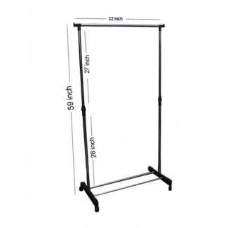 Single Pole Telescopic Hanger Rack Adjustable Stainless Steel Cloth Drying Rack Price in Pakistan | LAPTAB